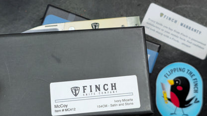 Finch MCcoy Ivory Micarta 154CM (NEW)