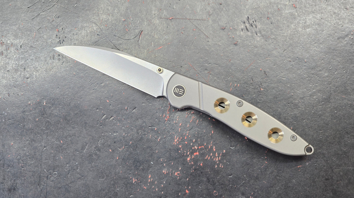 WEKnife Schism Titanium Gold Holes S35VN (NEW)