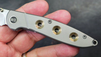 WEKnife Schism Titanium Gold Holes S35VN (NEW)