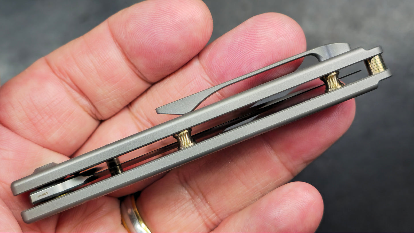 WEKnife Schism Titanium Gold Holes S35VN (NEW)