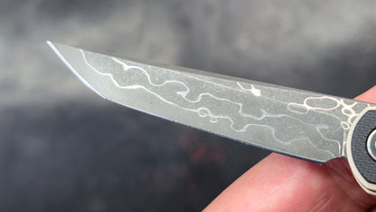 Civivi KwaiQ Ivory/Black G10 Handle Damascus Tanto (NEW)