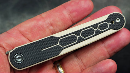 Civivi KwaiQ Ivory/Black G10 Handle Damascus Tanto (NEW)