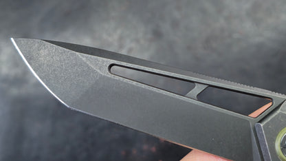 WeKnife Arsenal Titanium/Integral Green G10 3.56" CPM-20CV Black Stonewashed (NEW)