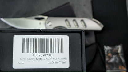 Kizer Assassin Titanium Handle, 3.15 Inches S35VN (NEW)