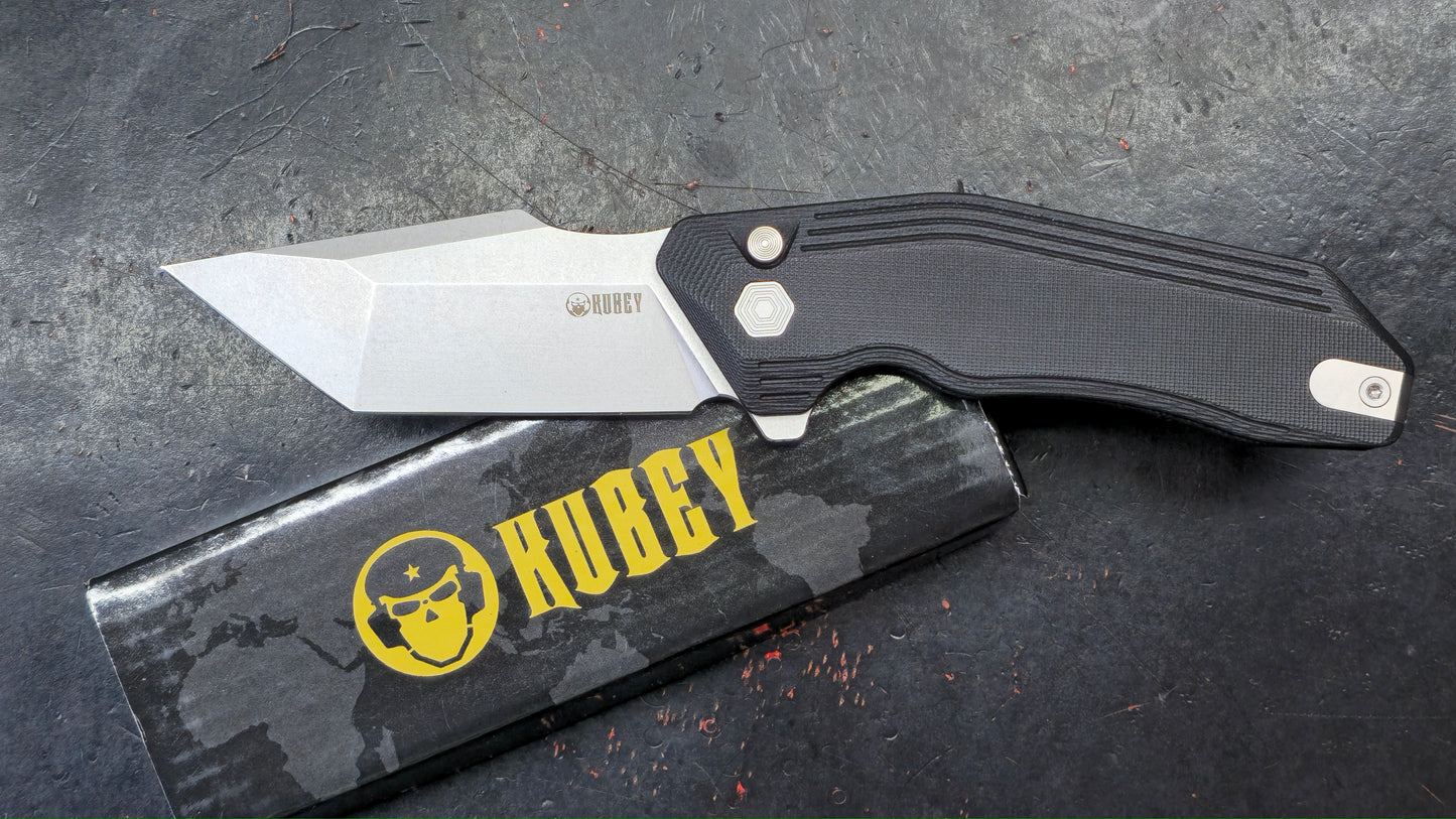 Kubey Yokai Folding Knife Black G10 Handle 14C28N (NEW)