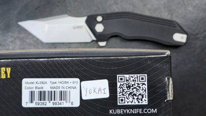 Kubey Yokai Folding Knife Black G10 Handle 14C28N (NEW)