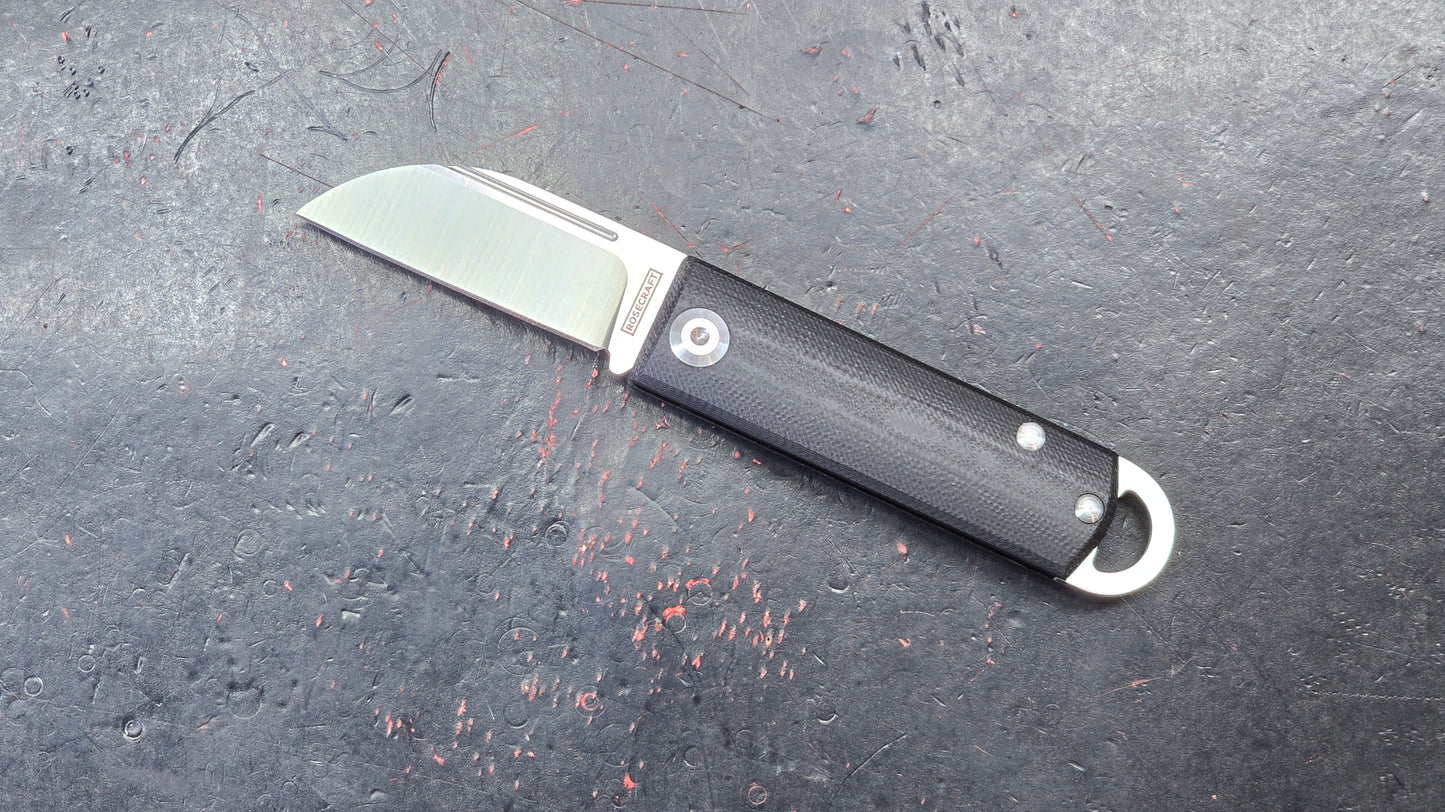 RoseCraft Awanata Slip joint Black G10 Handle D2 (NEW)