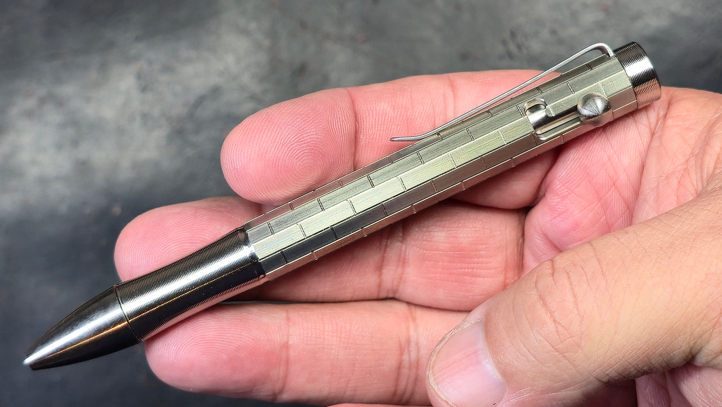 TwoSun Pen-10 Tactical Pen Titanium Alloy Body Black Ink (NEW)
