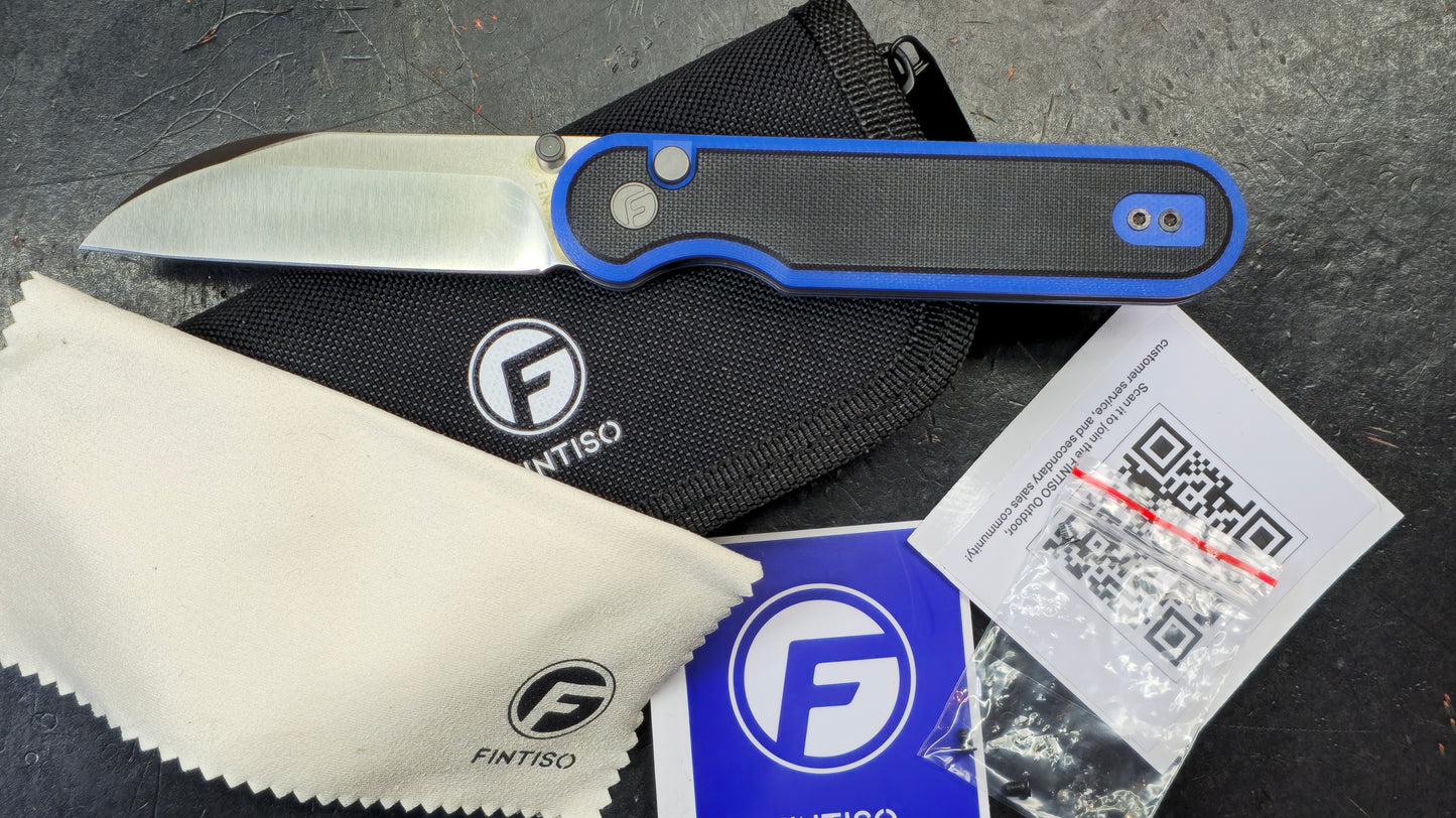 FINTISO Parrot Black/Blue G10 3" 14C28N (NEW)