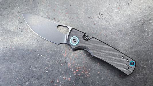 Vosteed Porcupine Button Liner Lock Black Micarta Handle 14C28N (New)