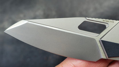 Remette Woodpecker Folding Knife Gray Titanium Handle M390 (NEW)
