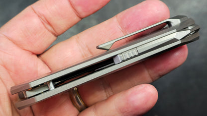 Remette Woodpecker Folding Knife Gray Titanium Handle M390 (NEW)