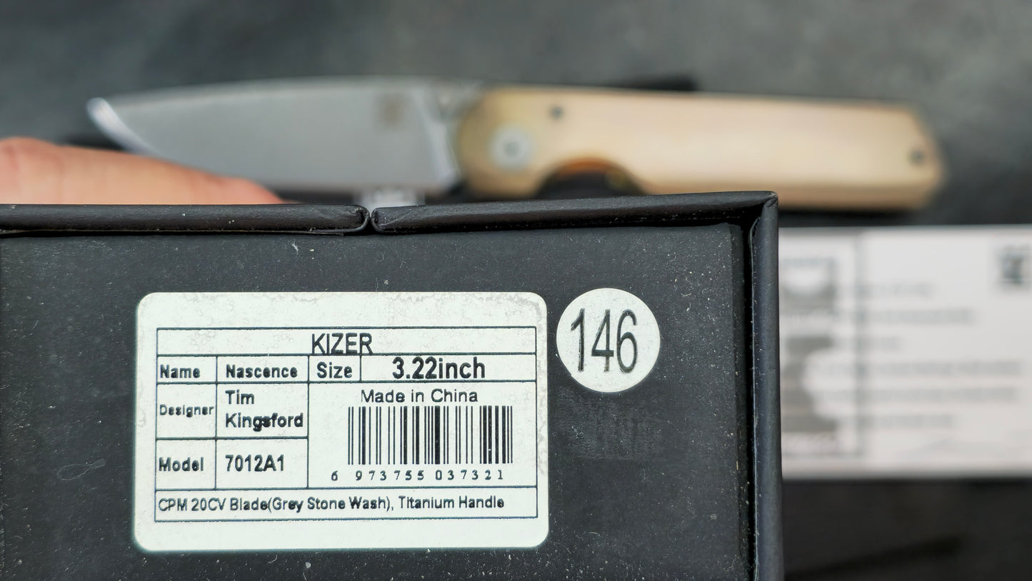 Kingsford (KIZER) Nascence Titanium CPM 20CV (USED)