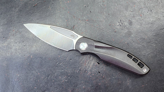 TwoSun TS341 Sidewinder Front Flipper Titanium & CF Handle M390 (NEW)