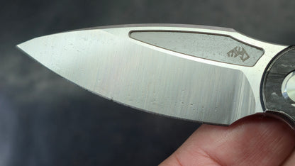 TwoSun TS341 Sidewinder Front Flipper Titanium & CF Handle M390 (NEW)