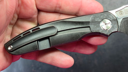 TwoSun TS341 Sidewinder Front Flipper Titanium & CF Handle M390 (NEW)