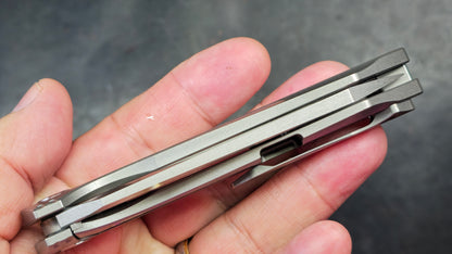 TwoSun TS298 Titanium Handle M390 Plain Edge (NEW)