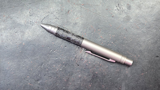 TwoSun PEN57 Push Button Carbon Fiber Titanium Body Black Ink (NEW)
