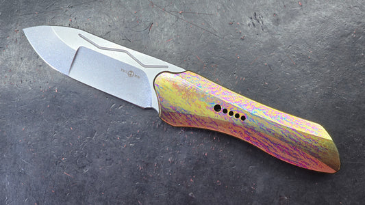 TWOSUN TS567 TC4 (COLOR) Titanium Handle 14C28N Blade (NEW)