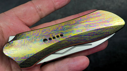 TWOSUN TS567 TC4 (COLOR) Titanium Handle 14C28N Blade (NEW)