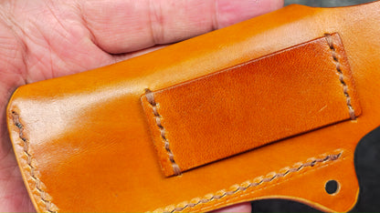 TwoSun Folding Knife Sheath Brown Cow Leather Sheath-M (NEW)