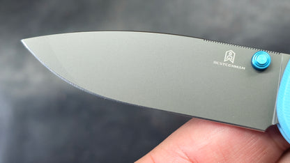 Bestechman Goodboy Jr Blue G10 D2 Gray/PVD (NEW - OPEN BOX)
