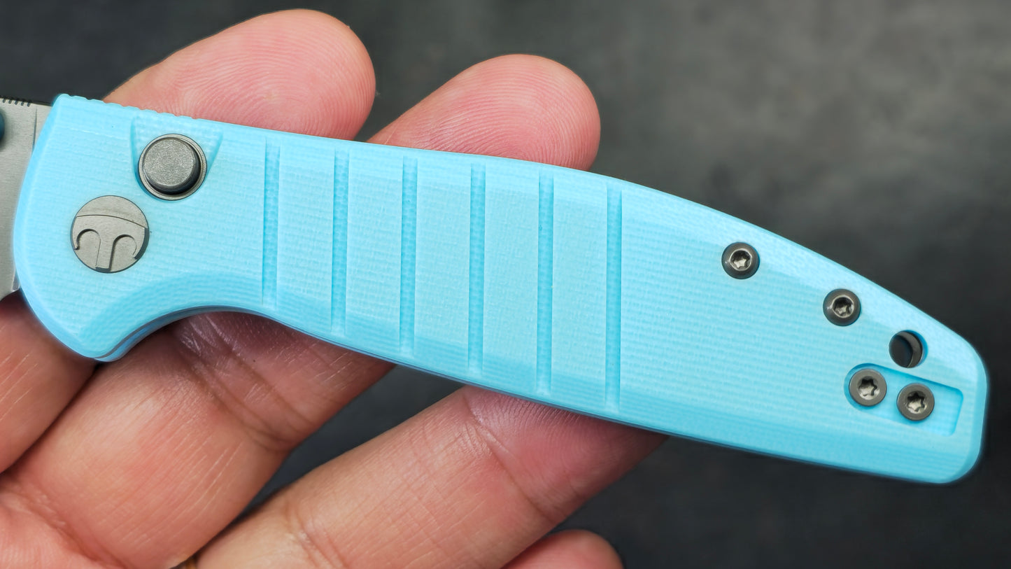 Bestechman Goodboy Jr Blue G10 D2 Gray/PVD (NEW - OPEN BOX)