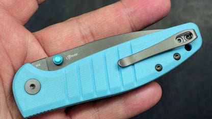 Bestechman Goodboy Jr Blue G10 D2 Gray/PVD (NEW - OPEN BOX)