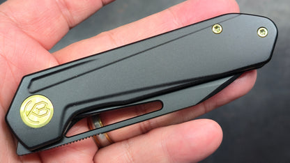 Kubey Royal Frame Lock Black Titanium Handle M390 (NEW)