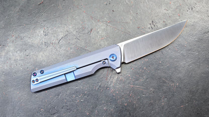 Kansept Anomaly Blue Orange Peel Titanium Handle S35VN (NEW - OPEN BOX) (Copy)