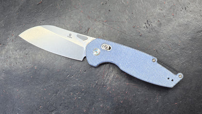 Tenable Model 6 Folding Knife Blue Micarta Handle 14C28N (NEW)
