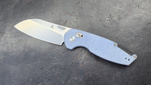 Tenable Model 6 Folding Knife Blue Micarta Handle 14C28N (NEW)