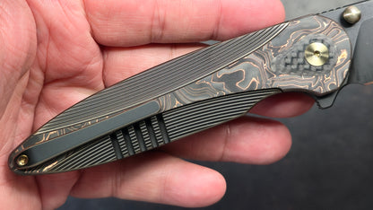 WE Zenthra Bronze/Black Titanium/Copper Foil Carbon Fiber Handle M390 (NEW)