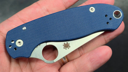 Spyderco Para 3 Folding Knife Blue G10 Handle CPM SPY27 (USED)