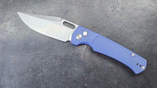 Artisan Cutlery Revel Folding Knife Blue FRN Handle S90V (NEW)