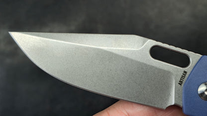 Artisan Cutlery Revel Folding Knife Blue FRN Handle S90V (NEW)