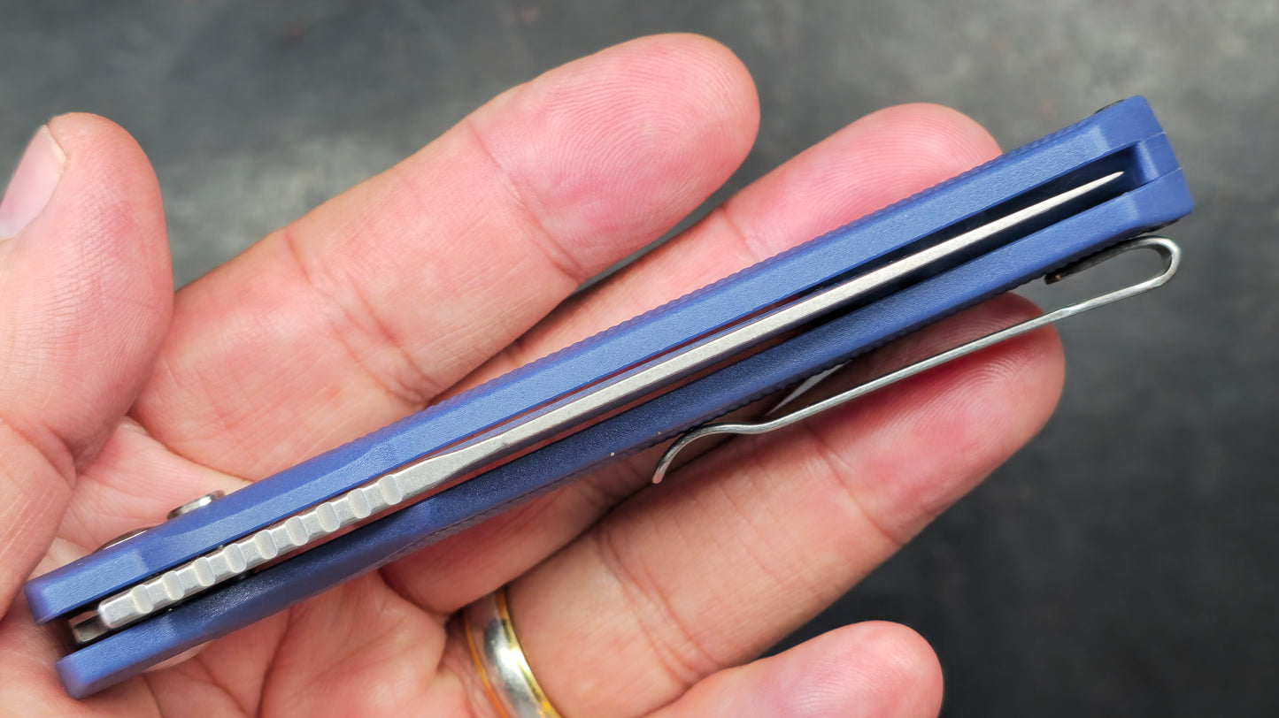 Artisan Cutlery Revel Folding Knife Blue FRN Handle S90V (NEW)