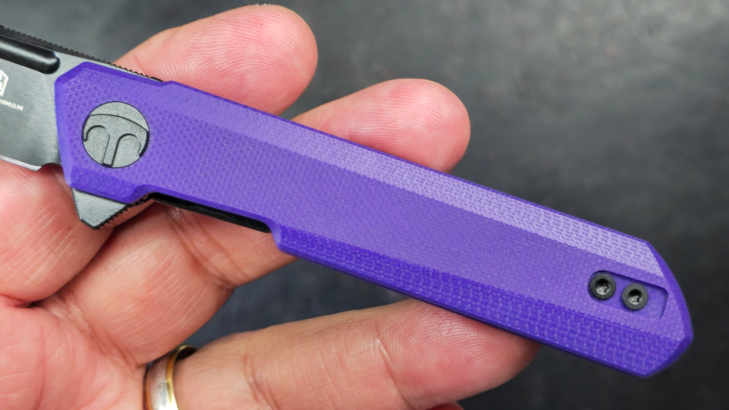 Bestechman Mini Dundee Linerlock Purple G10 D2 (NEW)
