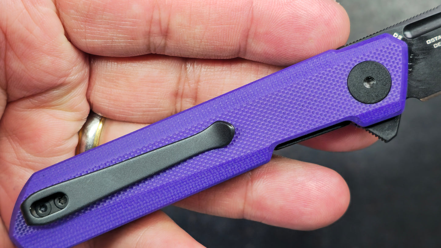 Bestechman Mini Dundee Linerlock Purple G10 D2 (NEW)