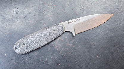 Bradford Knives Guardian 3.5 Black Micarta Sabre Grind Stonewashed Bohler N690 (NEW)
