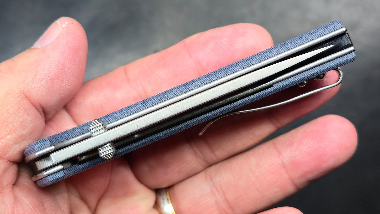 Eikonic RCK9 Folding Knife Steel Blue G10 Handle D2 (NEW)