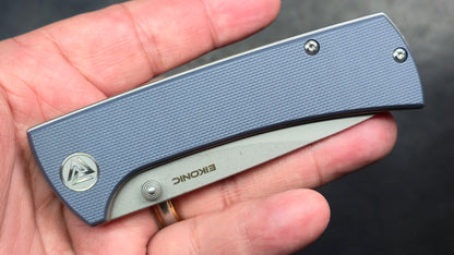 Eikonic RCK9 Folding Knife Steel Blue G10 Handle D2 (NEW)