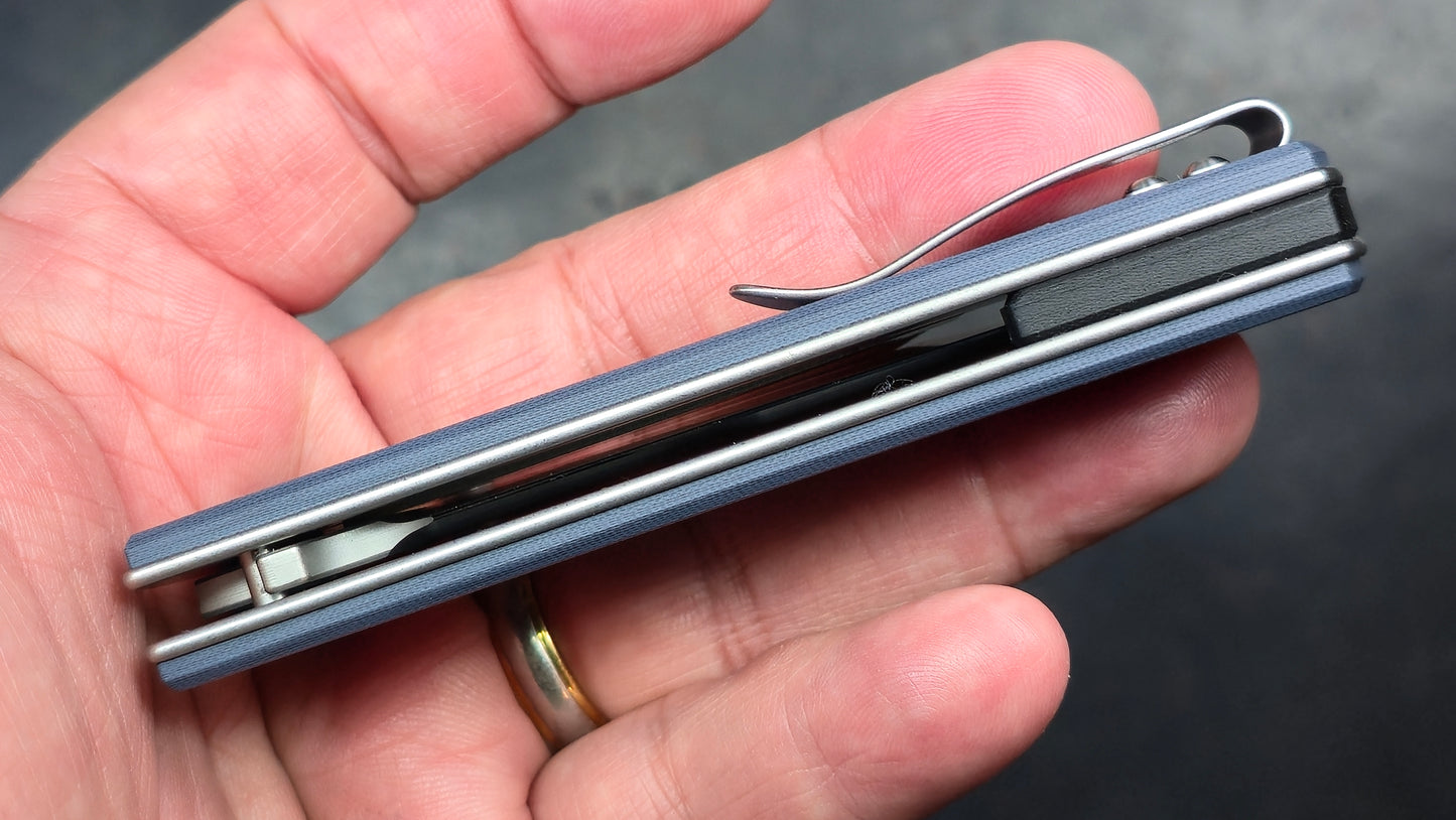 Eikonic RCK9 Folding Knife Steel Blue G10 Handle D2 (NEW)