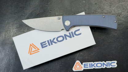 Eikonic RCK9 Folding Knife Steel Blue G10 Handle D2 (NEW)