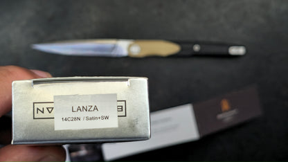 Bestechman Lanza Khaki/Black G10 Handle 14C28N (NEW)