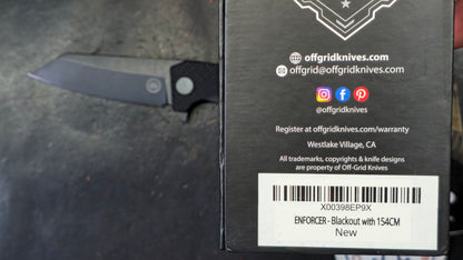 Off-Grid Enforcer Textured G-10 154CM (NEW)
