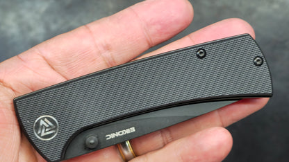 Eikonic RCK9 Folding Knife Black G10 Handle D2 (NEW)