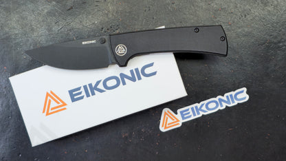Eikonic RCK9 Folding Knife Black G10 Handle D2 (NEW)