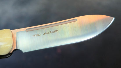 Twosun TS197 Slip Joint Bone Titanium M390 (NEW)