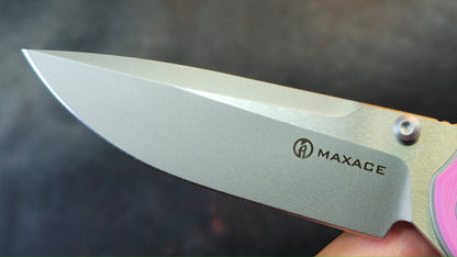 Maxace Peregrine S Pink G10 Handle 10CR15COMOV (NEW)